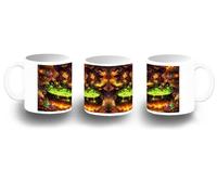 MERCHANDMANIA Taza fotoluminiscente dibujo bruja maga caldero mistico magia astral brilla oscuridad