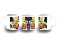 MERCHANDMANIA Taza fotoluminiscente el principito rosa amor estrellas espacio historia brilla oscuridad