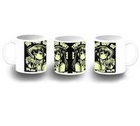 MERCHANDMANIA Taza fotoluminiscente frase graciosa anime wanna play with me videojuegos brilla oscuridad