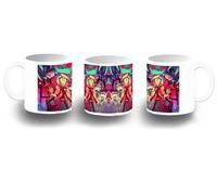 MERCHANDMANIA Taza fotoluminiscente hazbin hotel personajes charlie alastor angeles brilla oscuridad