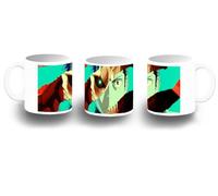 MERCHANDMANIA Taza fotoluminiscente kaiijuu num 8 kafka hibino anime fanart shonen brilla oscuridad