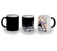MERCHANDMANIA Taza Mágica anime girl retro coches arte vintage revista dibujos magic mug