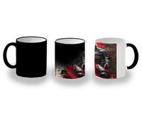 MERCHANDMANIA Taza Mágica caballero templario medieval fantasia guerrero magic mug
