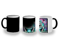 MERCHANDMANIA Taza Mágica carta tarot graciosa meme miedo terror wc bater magic mug