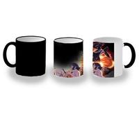 MERCHANDMANIA Taza Mágica chainsaw man serie peleas dibujos anime peli magic mug