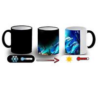 MERCHANDMANIA TAZA MÁGICA DELFINES DELFIN BAJO EL MAR magic mug