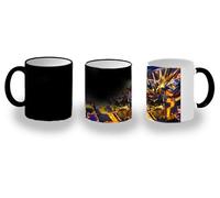 MERCHANDMANIA Taza Mágica serie anime gundam oscuro mechas mecas combate magic mug