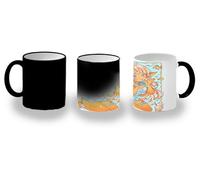 MERCHANDMANIA Taza Mágica therian furry animal sirena pez chica girl kawaii cute magic mug