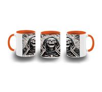 MERCHANDMANIA Taza Naranja carta tarot graciosa meme im fine todo esta bien color mug