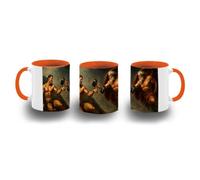 MERCHANDMANIA Taza Naranja cuadro arte el creador musculos gimnasio calistenia color mug