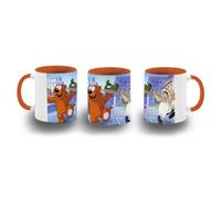 MERCHANDMANIA TAZA NARANJA el gato isidoro the cat serie retro antigua color mug