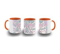 MERCHANDMANIA Taza Naranja hatsune miku retro arte vintage poster dibujos color mug