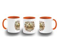 MERCHANDMANIA Taza Naranja logo club buscador de setas recolector campo color mug