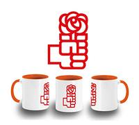 MERCHANDMANIA TAZA NARANJA LOGO PARTIDO SOCIALISTA PSOE color mug