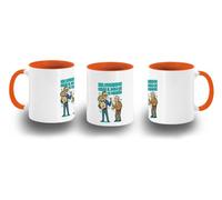 MERCHANDMANIA Taza Naranja maximus frase graciosa dividendos bolsa inversion color mug