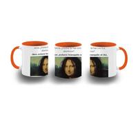 MERCHANDMANIA Taza Naranja meme frase graciosa maestra alumnos niños cansancio color mug