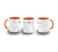 MERCHANDMANIA Taza Naranja therian furry animal gato gatito cute kawaii girl color mug