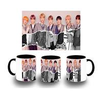 MERCHANDMANIA TAZA NEGRA BTS KOREA FAKE LOVE MUSIC color mug