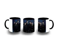 MERCHANDMANIA Taza Negra chicos cantantes grupo touch and go color mug