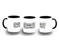 MERCHANDMANIA Taza Negra frase graciosa os odio a casi todos color mug