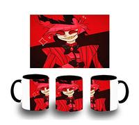 MERCHANDMANIA TAZA NEGRA HAZBIN HOTEL ALASTOR DIBUJO color mug