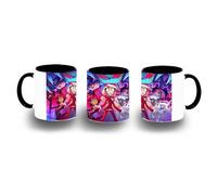 MERCHANDMANIA Taza Negra hazbin hotel personajes charlie alastor angeles color mug