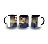 MERCHANDMANIA Taza Negra serie retro niños antigua risa graciosa color mug