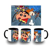 MERCHANDMANIA TAZA NEGRA SHINCHAN ACCION ANIME PELICULA color mug