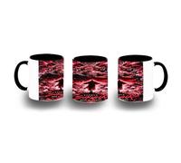 MERCHANDMANIA Taza Negra sukuna king of curses maldicion anime serie color mug