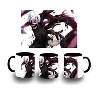 MERCHANDMANIA TAZA NEGRA TOKYO GHOUL HEROE ANIME VAMPIRO color mug