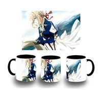 MERCHANDMANIA TAZA NEGRA VIOLET EVERGARDEN PELICULA color mug