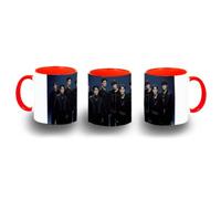 MERCHANDMANIA Taza Roja chicos cantantes grupo touch and go color mug