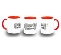 MERCHANDMANIA Taza Roja frase graciosa os odio a casi todos color mug