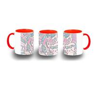 MERCHANDMANIA Taza Roja hatsune miku retro arte vintage poster dibujos color mug