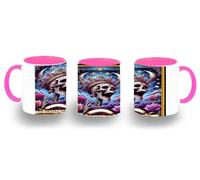 MERCHANDMANIA Taza Rosa carta tarot graciosa meme reina drama charlatan color mug