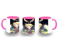 MERCHANDMANIA Taza Rosa el principito fanart libro historia cuento planeta cometa color mug