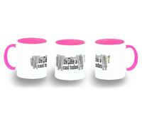 MERCHANDMANIA Taza Rosa frase graciosa os odio a casi todos color mug