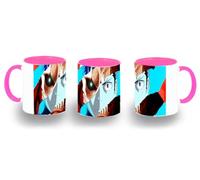 MERCHANDMANIA Taza Rosa kaiijuu num 8 kafka hibino anime fanart shonen color mug