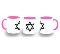MERCHANDMANIA Taza Rosa religion judia judaismo fe tora diez mandamientos color mug
