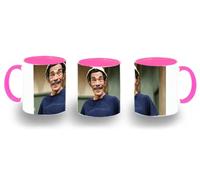 MERCHANDMANIA Taza Rosa serie retro niños antigua risa graciosa color mug