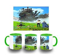 MERCHANDMANIA TAZA VERDE EL CASTILLO AMBULANTE ANIME color mug