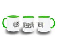 MERCHANDMANIA Taza Verde frase graciosa os odio a casi todos color mug