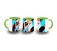 MERCHANDMANIA Taza Verde kaiijuu num 8 kafka hibino anime fanart shonen color mug