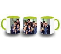 MERCHANDMANIA Taza Verde Lima album cantantes musica If I’m S, Can You Be My N? color mug