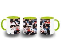 MERCHANDMANIA Taza Verde Lima album cantantes overdrive musica moderna estadio color mug
