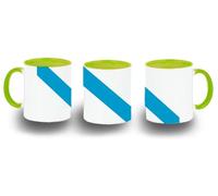 MERCHANDMANIA Taza Verde Lima bandera de galicia españa comunidad autonoma color mug