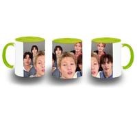 MERCHANDMANIA Taza Verde Lima chicos cantantes famosos what you want color mug