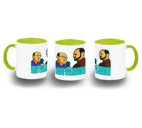 MERCHANDMANIA Taza Verde Lima frase graciosa que me quedo sin comer trabajo pobre color mug