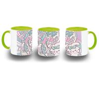 MERCHANDMANIA Taza Verde Lima hatsune miku retro arte vintage poster dibujos color mug