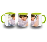 MERCHANDMANIA Taza Verde Lima lucky to be loved cancion grupo musical mundial color mug